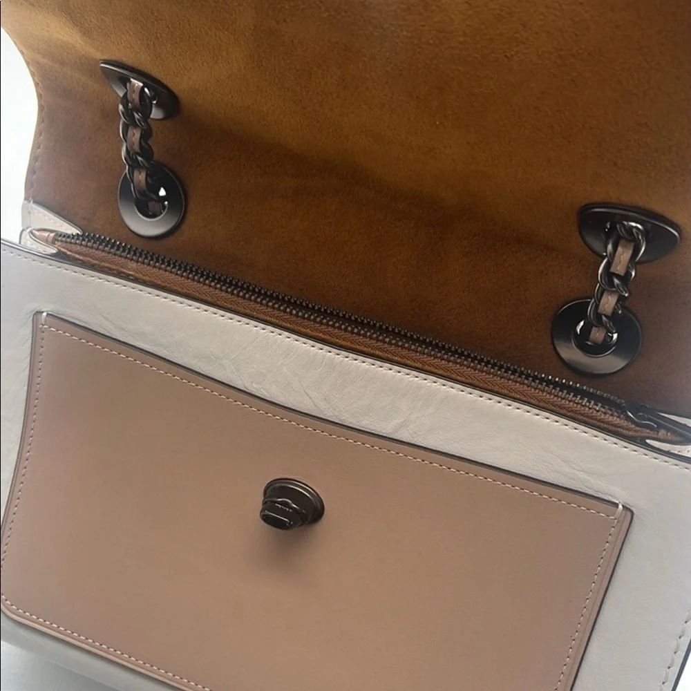 Coach Patchwork Parker Shoulder Bag - Tan and Cream - Picture 6 of 15